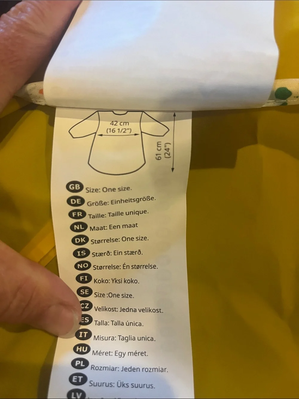 Yellow Waterproof Kids IKEA Painting/Play Sleeved Apron